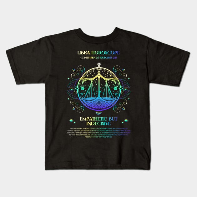 Libra Zodiac Horoscope Sign Kids T-Shirt by Just Gotta Look